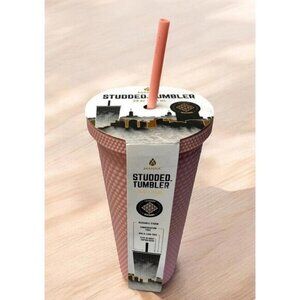 Manna Matte Light Pink Studded Tumbler 24oz Venti Rubberized
